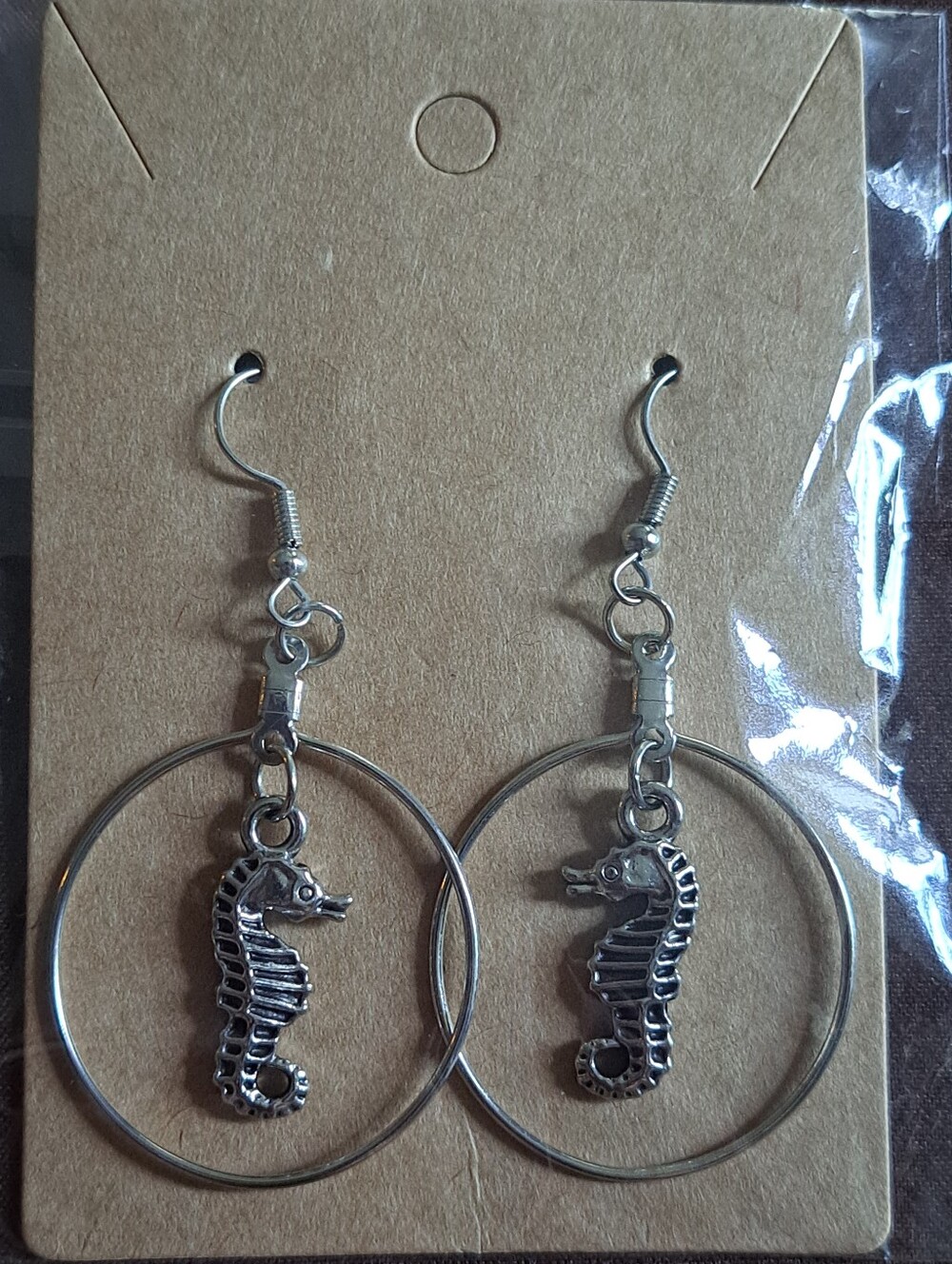 Seahorse Hoop Earrings